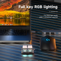 Teclado Mecánico Inalámbrico Mini SIKAI con Teclas Macro Programables, Retroiluminación RGB y Teclas de Atajo Personalizables para PC