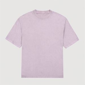 Design Top Quality Cropped Raw Cut Drop Shoulder Custom DTG Print Heavyweight Cotton Thick Collar Boxy Fit Men T Shirt - Product Image 3