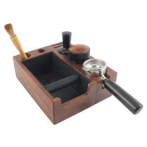 Boîte à café à tamper en bois, distributeur de café 5 en 1 et porte-filtre, boîte à déchets de café de 1,5 L - Product Image 6