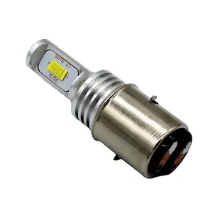 Led para motocicleta h6 ba20d, lâmpada led de alto brilho, para moto, scooter, branco, amarelo e azul, 12v, 24v