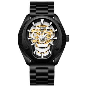 Vendita calda creative design tevise di scheletro del cranio degli uomini <span class=keywords><strong>orologio</strong></span> meccanico automatico in <span class=keywords><strong>oro</strong></span> in <span class=keywords><strong>acciaio</strong></span> inox - Product Image 1
