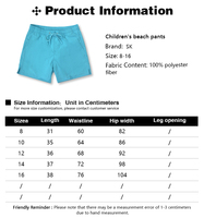 Traje de Baño de 2 Piezas para Niños SK, 100% Nailon, Forro Transpirable, Repelente al Agua, Secado Rápido, Pierna Recta, para Playa