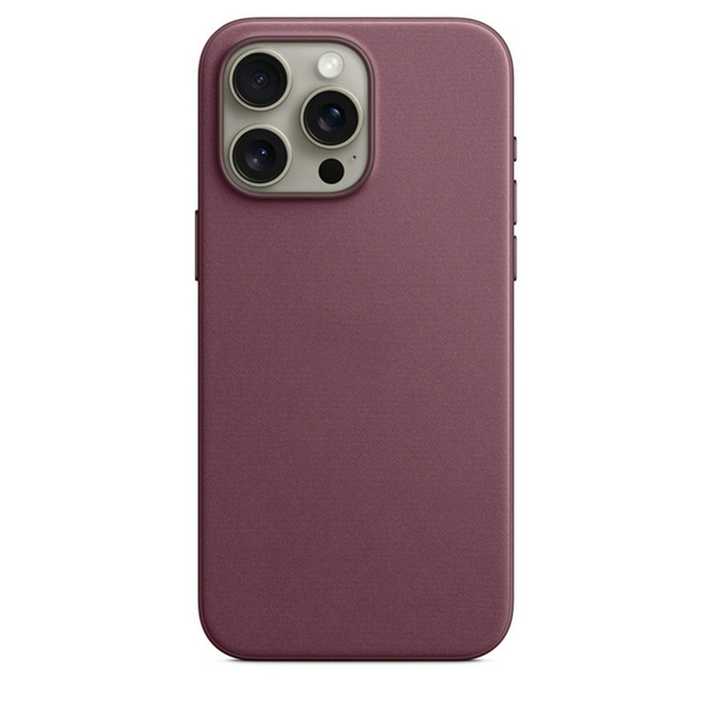 With Metallic Side Buttons Fine Woven Leather Case Twill Weave Fabric Cotton Finewoven Phone Case for Apple iPhone 15 16 Pro Max