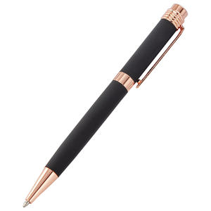 Stylo bille métallique de luxe pour affaires en or rose, largeur d'écriture 1,0 mm, impression de logo personnalisable - Product Image 5
