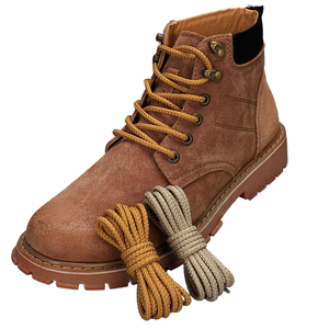 WEGOODZF Lacci per Scarpe Personalizzati in Poliestere, Rotondi, Solidi, Sportivi, Intrecciati, Testurizzati, Casual, 0,4 CM 4/25 Pollici, Spessi, per Stivali Stile Britannico - Product Image 2