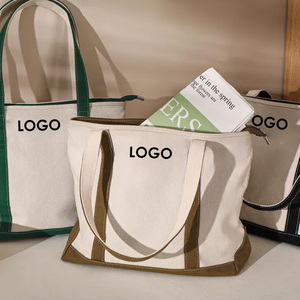 Túi Tote Thiết Kế Cao Cấp Cho Nữ, Túi Mua Sắm Thời Trang Có Logo, Chất Liệu Polyester Cotton Canvas, Có Ngăn Đựng Đồ - Product Image 1