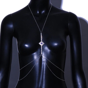 Chaîne de soutien-gorge en strass Bikini Bijoux de corps Accessoires de festival Harnais de chaîne de poitrine <span class=keywords><strong>sexy</strong></span> Chaîne de corps <span class=keywords><strong>pour</strong></span> femmes <span class=keywords><strong>Cadeau</strong></span> de fête - Product Image 4