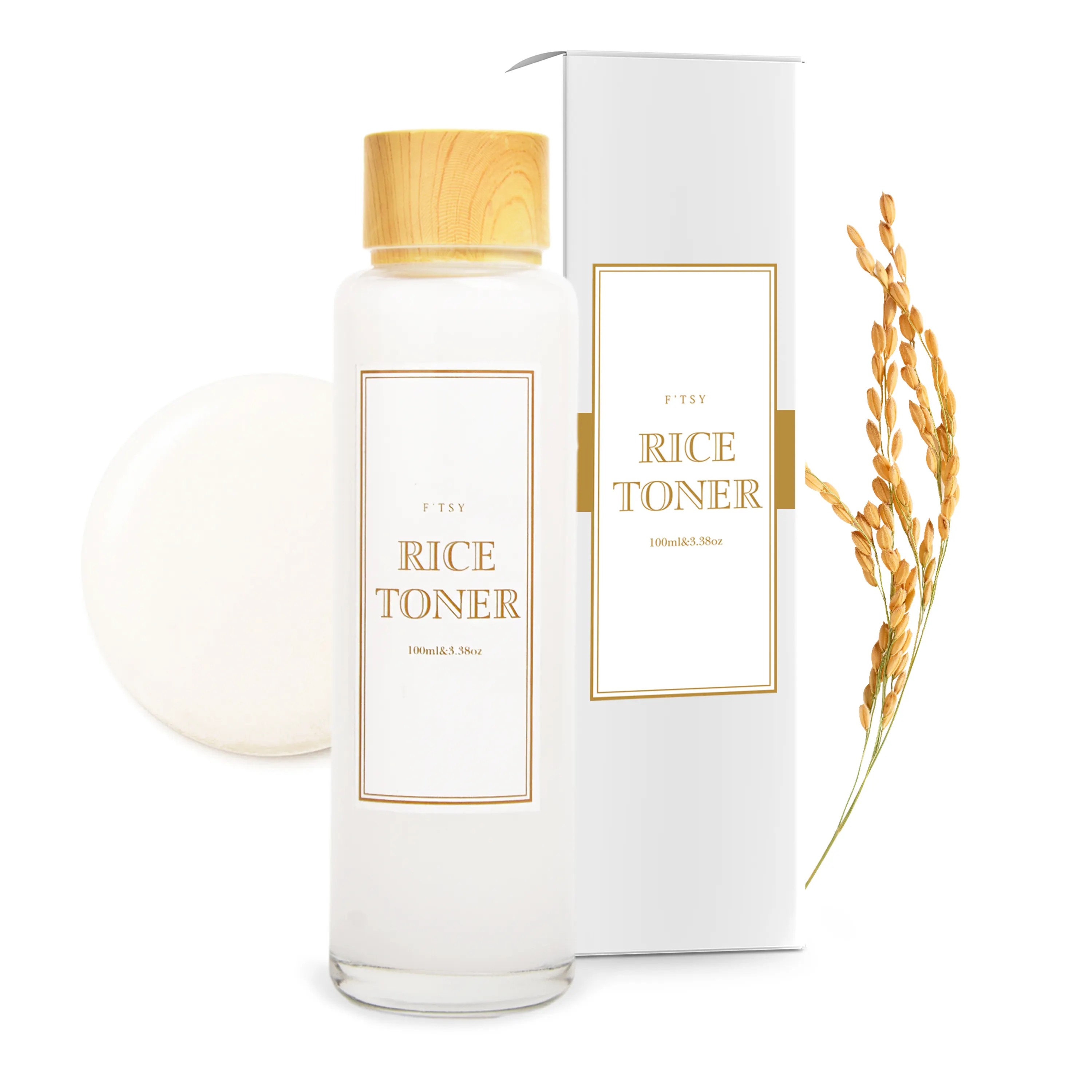 Organic Rice Facial Skin Toner Private Label Wholesaler Face Moisturizer Water Rice Toner Korean