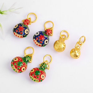 Pendentif Breloque en Émail Cloisonné Doré, Forme Bête, pour Bijoux DIY, Collier, Bracelet, Unisexe, Usage Quotidien - Product Image 3