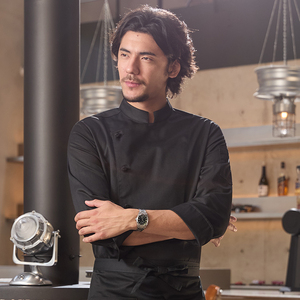 CHU Yi Bang High-End Autumn New Style Kitchen <b>Work</b> Clothes <b>Men's</b> Long Sleeve Hotel Baking Chef <b>Pants</b> Restaurant Bar Uniforms - Product Image 2