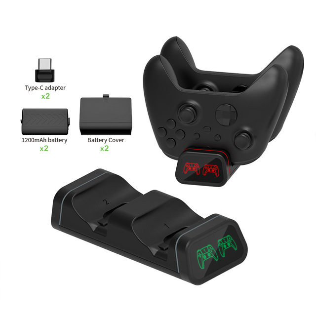 TYX-0625 for XBOXes Series X Charger Station With Battery Pack Battery Cover Adapter for XBOXes Series X Dual Charger Dock