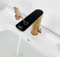 Nouveau Robinet de Lavabo Numérique à Capteur Tactile LED en Cuivre Économe en Énergie, Mélangeur Chaud/Froid Sans Contact pour Salle de Bain et Chambre à Coucher