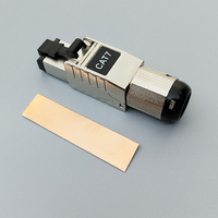 Konektor RJ45 Terlindung CAT8 SFTP Tanpa Alat 8P8C Male Plug untuk Cat6A Cat7 Suku Cadang Telekomunikasi untuk Jaringan
