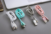 Câble de charge rapide LD-12234 Type-C vers USB-A 2.1A 1M tressé pour écouteurs et batteries externes iOS et Android avec transmission de données