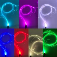 Fouet LED à fibres optiques pivotant à 360°, super lumineux, pour la danse, les raves et l'EDM