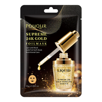 Masque facial complet végétalien POUQUR 24k Or, blanchissant, hydratant, à l'acide hyaluronique et à la niacinamide