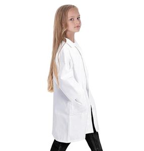 Bata de laboratorio para niña Blanco Unisex Niños Bata de médico Niños Doctor Blanco Unisex Bata de laboratorio Niños - Product Image 3