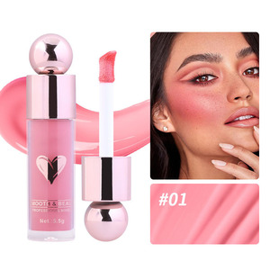 Blush Liquido Vegano Vellutato ad Alta Pigmentazione, Impermeabile, per Labbra, Occhi e Guance, Lunga Durata, per Trucco Viso - Product Image 5