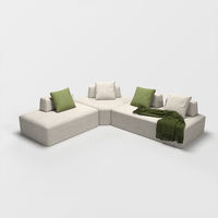 Kompaktes Modulares Schaumstoff-Sofa Langlebiger Stoff Chaiselongue Komprimierbares Sofa für Wohnzimmer Hotel Apartment Bürogebäude Lobby Geschäft