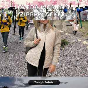 Vente en gros Veste Femme à Col Montant avec Fermeture Éclair Manches Longues Motif Solide Polyester Tissé-Loveda Fashion - Product Image 2