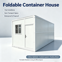 Maison conteneur pliable moderne, maison préfabriquée modulaire, cabane portable pour bureau, bâtiment, centre commercial |   Prix direct usine OEM/ODM