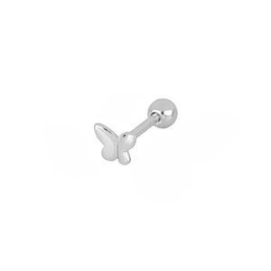 Boucles d'oreilles clous mini papillon brillantes en argent sterling S925 pour femmes et jeunes filles - Product Image 2