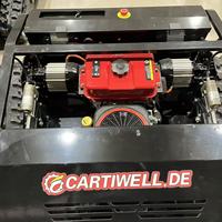 Mesin Pemotong Rumput Robot Otomatis Cartiwell Kelas Industri 28V 4-Tak untuk Lereng dengan Kotak Rumput dan Remote Kontrol