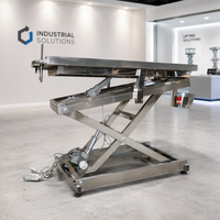 Table chirurgicale électrique pour cliniques vétérinaires : Table d'examen et de traitement pour animaux en acier inoxydable 304, Plateforme de consultation mobile