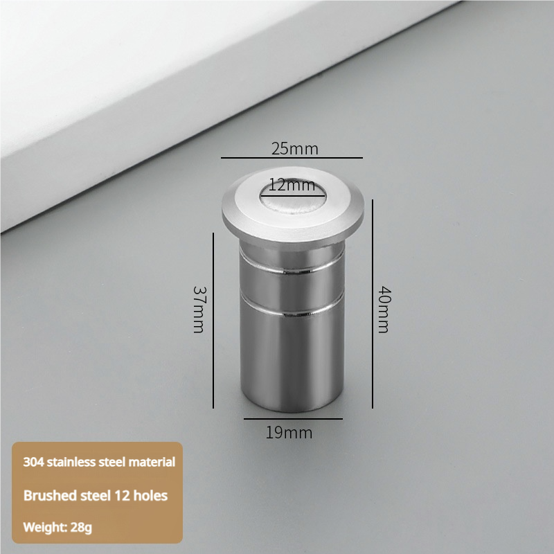 304 engrosada-12 agujeros (acero cepillado)