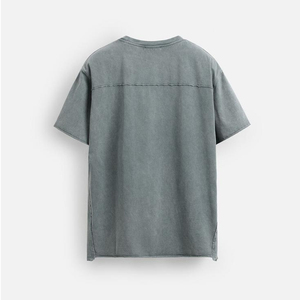 Camisetas gráficas de algodón al por mayor de alta calidad, ropa de calle, camisetas de algodón de gran tamaño, camiseta lavada de peso pesado para hombres de gran tamaño - Product Image 2