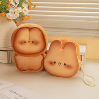 Ensemble de peluches lapin mignon 'Toast Croustillant' Kawaii, comprenant un oreiller lapin 'Toast Brûlé', une poupée et un porte-monnaie, jouet en peluche ultra doux, cadeau