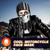 Masque facial intégral tactique JX, balaclava unisexe pour les sports d'hiver, la pêche, l'usage quotidien, avec design d'image