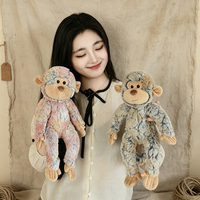 Peluche singe tie-dye personnalisée OEM ODM, peluche singe douce style vintage, poupée animale pour décoration intérieure, cadeau, vente en gros