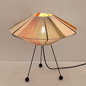 Lanterna Brisbane-filato 6000, paralume in filato fatto a mano, lampada da tavolo/da terra per soggiorno. - Product Image 4