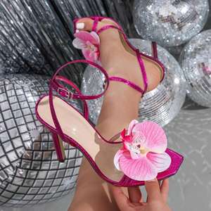 Zapatos de Tacón Alto de Lujo para Mujer, Zapatos de Fiesta con Tacón Grueso, Zapatos de Noche para Boda, Baile de Graduación, Club Nocturno y Eventos Formales - Product Image 1