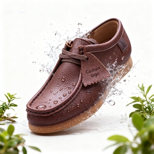 Chaussures habillées haut de gamme à lacets, tendance mode, semelle souple, pour bureau, imperméables, légères, en cuir véritable - Product Image 4