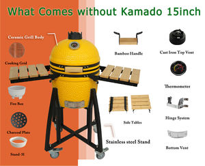 Auplex <strong>Argentinian</strong> <strong>Grill</strong> 15-Inch Kamado <strong>Grill</strong> Outdoor Charcoal Smoker BBQ <strong>Grills</strong> - Product Image 3