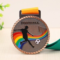 Médaille vierge personnalisée or argent cuivre Sublimation blancs métal graver Football Football Sports Marathon Run médailles