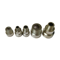 Raccord de robinet hexagonal électroplaqué en laiton nickelé, filetage mâle, type French Red Blue Ring, avec embout d'extension