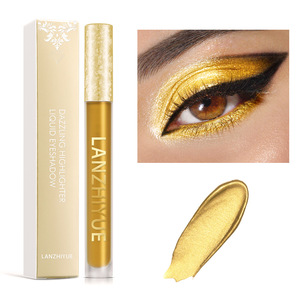 Sombra de Ojos Líquida Dorada y Brillo Labial - Barras de Sombra de Ojos con Brillo Perlado, Alta Pigmentación, Acabado Metálico para Ojos y Labios - Product Image 3