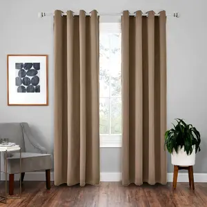 Chất Lượng Cao 100% Polyester Flat Windows Rod Pocket Rắn Làm Cho Cửa Sổ Hiện Đại Cặp Màn Chắn Sáng