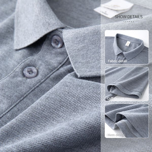 Polo brodé personnalisé avec logo, col contrastant, en tissu piqué hexagonal respirant, uniforme <span class=keywords><strong>de</strong></span> <span class=keywords><strong>travail</strong></span> pour équipes d'entreprise, hommes et femmes - Product Image 4