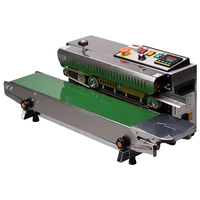 Hongzhan acier inoxydable continuer bande scellant film plastique sac scellant emballage alimentaire thermoscellage Machine avec compteur