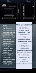 K30 Máy tính để bàn <span class=keywords><strong>CNC</strong></span> khắc và máy phay cho khắc gỗ - Product Image 5