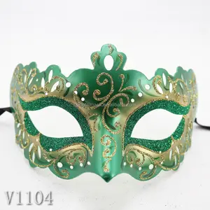 高品质半脸手绘塑料威尼斯面具，用于化妆舞会和万圣节狂欢派对活动