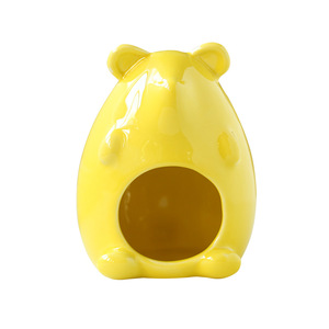 Nido de cerámica para hámster, casa redonda transpirable para mascotas, para hámsters pequeños, habitación para dormir para las cuatro estaciones - Product Image 5