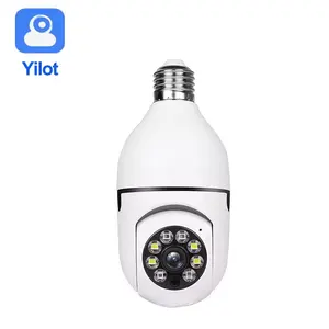 Lâmpada de segurança com visão noturna 5G, lâmpada de fábrica com rastreamento automático, lâmpada de segurança com wi-fi de 360 graus, câmera Ptz, 1080p