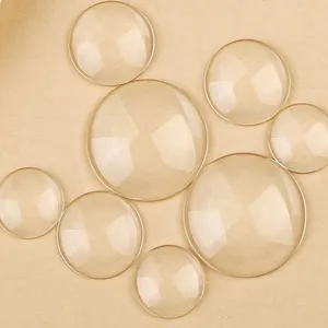 Boa Qualidade 58 milímetros Rodada Claro Cabochão De Vidro Transparente