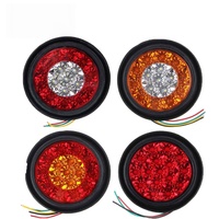 Lampu Belakang Truk Pengganti Berkualitas Tinggi 4 inci LED Lampu Trailer 700LM 12V 6000K 16LED Lampu Rem Sein Universal