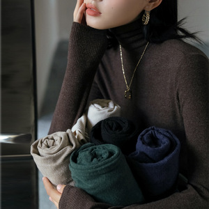 Camiseta térmica de terciopelo con cuello alto y forro polar para <span class=keywords><strong>mujer</strong></span>, ajustada, de manga larga, informal, de alta elasticidad, con diseño de copo de nieve - Product Image 1